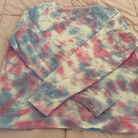 Sanctuary tie dye pink blue ombré modal blend relaxed fit sweater, size S boho - Picture 9 of 16